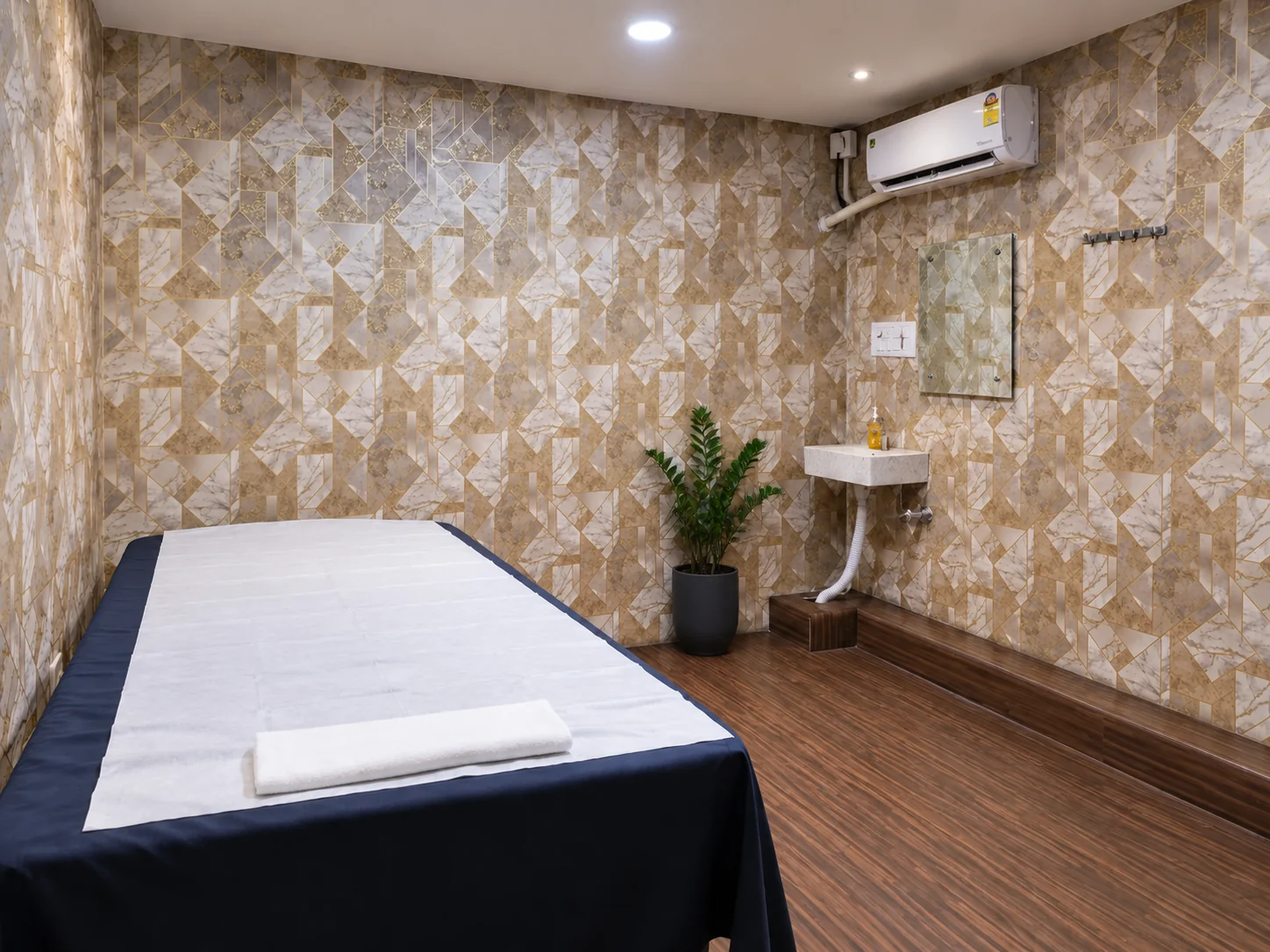 Beige massage room at Bonjour Wellness Spa